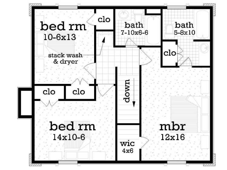 Upper level floor plan